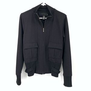 Apostrophe' Luxury is A State of Mind Black Soft Shell Zipper Front Jacket
